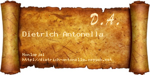 Dietrich Antonella névjegykártya